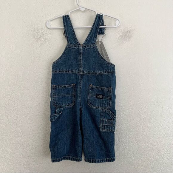 Carters Vintage Blue Denim Overalls Baby Boys Size 9 Months - Picture 5 of 8